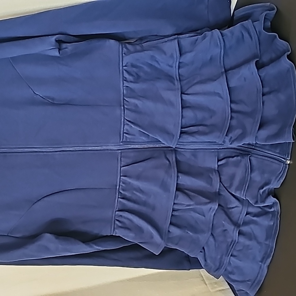 Modcloth Blue Ruffled Jacket - Picture 2 of 7